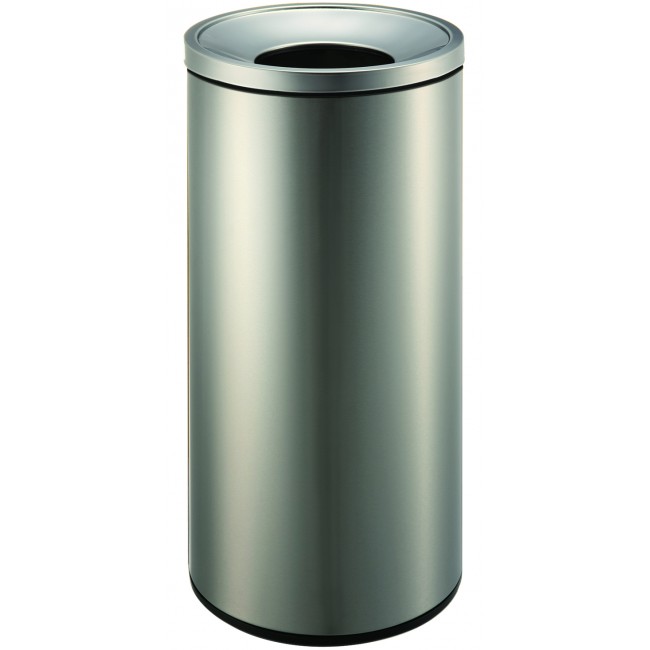 10Gallon/ 39Liter Heavy-duty Stainless Steel Trash Can Garbage Bin (Silver)